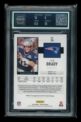 2020 Panini Score Tom Brady #24 Football Arena Club 9.5 - Football Card Single