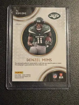 2020 Panini Select Denzel Mims Rookie Signature Memorabilia Red Wave Prizm - Football Card Single