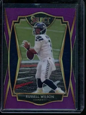 2020 Panini Select Russell Wilson #103 Prizm Purple 27/75 Football - Football Card Single
