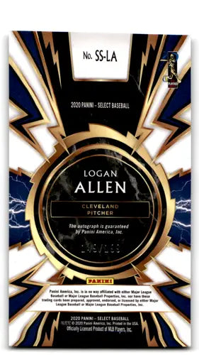 2020 Panini Select Sparks Signatures #27 Logan Allen NM-MT Auto 149/199 ID:79419 - Baseball Card Single