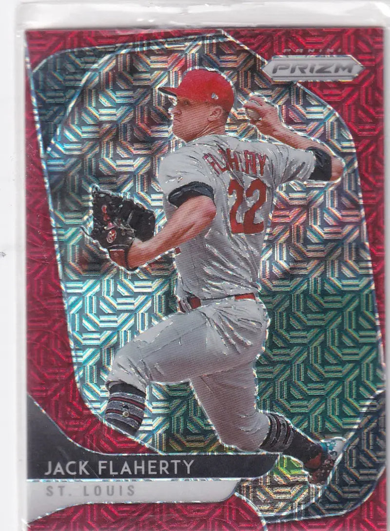 2020 PRIZM #58 JACK FLAHERTY RED MOJO 140/149- ST LOUIS CARDINALS