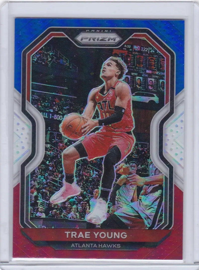 2020 PRIZM #64 TRAE YOUNG RED WHITE BLUE- ATLANTA HAWKS - Basketball Card Single