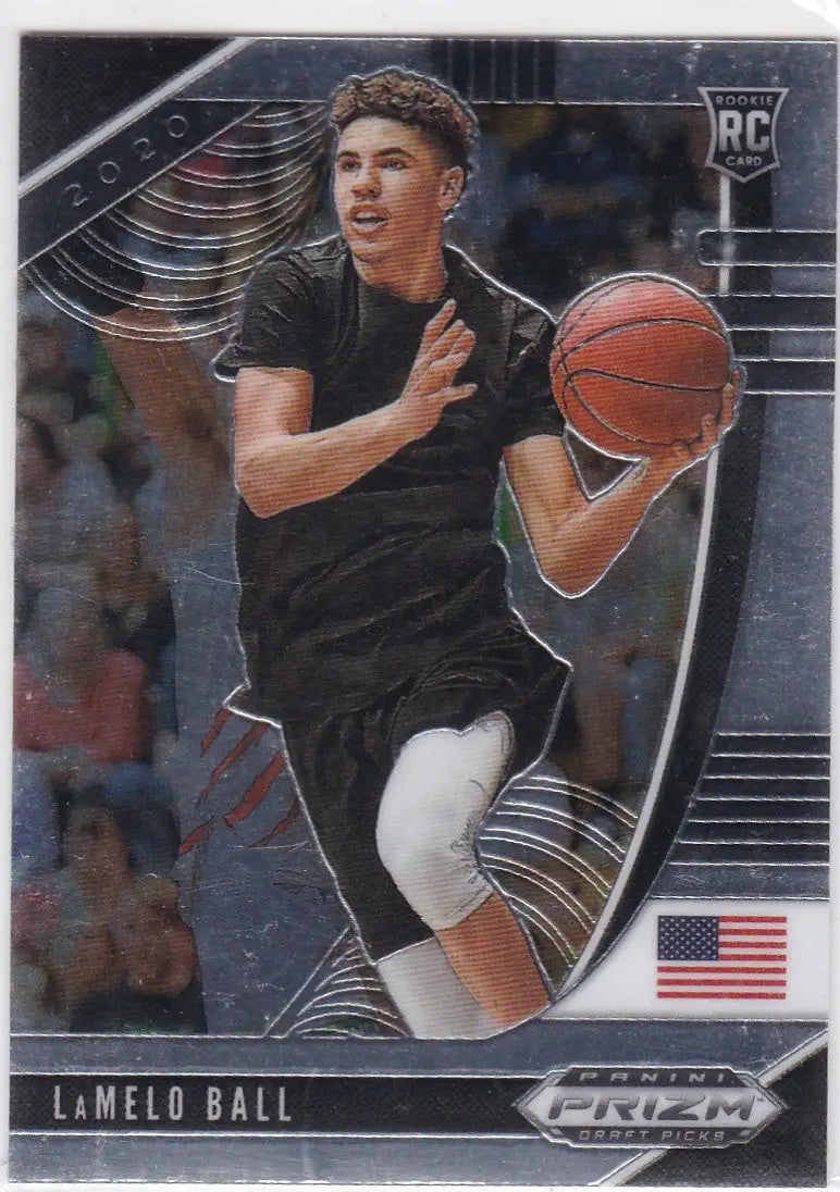 2020 PRIZM DRAFT PICK #3 LAMELO BALL- CHARLOTTE HORNETS - Basketball Card Single