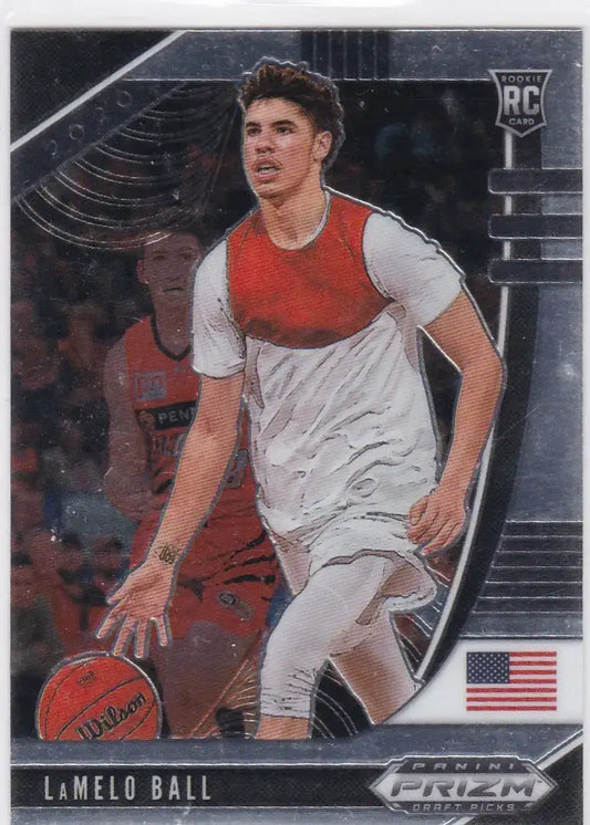 2020 PRIZM DRAFT PICK #43 LAMELO BALL- CHARLOTTE HORNETS - Basketball Card Single