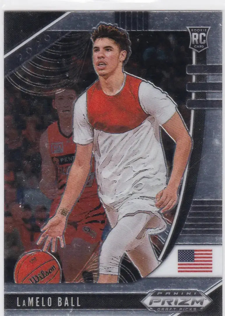2020 PRIZM DRAFT PICK #43 LAMELO BALL- CHARLOTTE HORNETS - Basketball Card Single