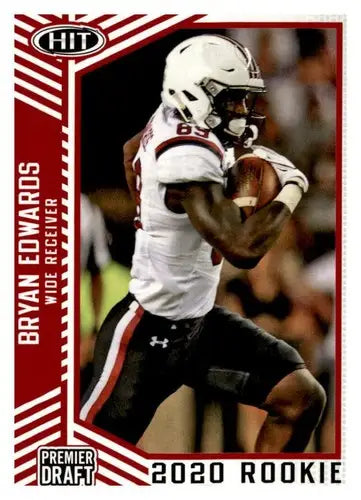 Original gloss Football trading card from 2020 SAGE HIT Premier Draft Simply Sandoval Bryan Edwards NM near mint