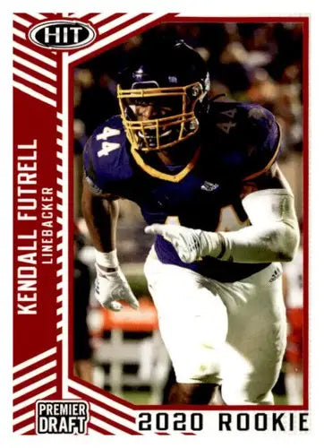 Football trading card from Sage Hit Premier Draft Red featuring Kendall Futrell NM-MT