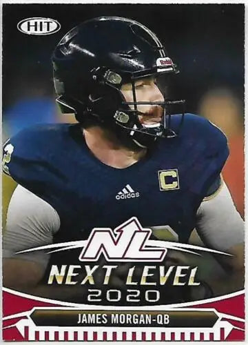 James Morgan football card, 2020 SAGE HIT Premier Draft Red, original gloss, NM condition