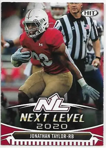 2020 SAGE HIT Premier Draft Red #49 Jonathan Taylor football card in original gloss condition