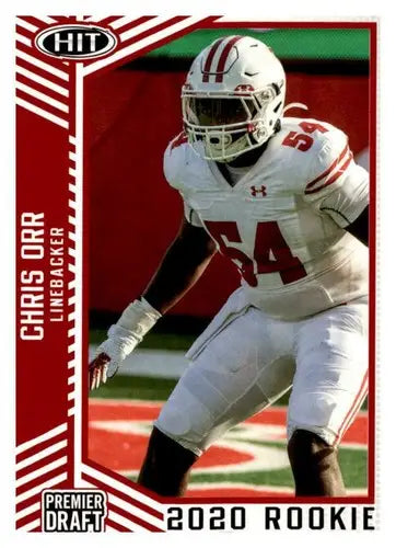 2020 SAGE HIT Premier Draft Red #64 Chris Orr NM-MT - Football Card Single