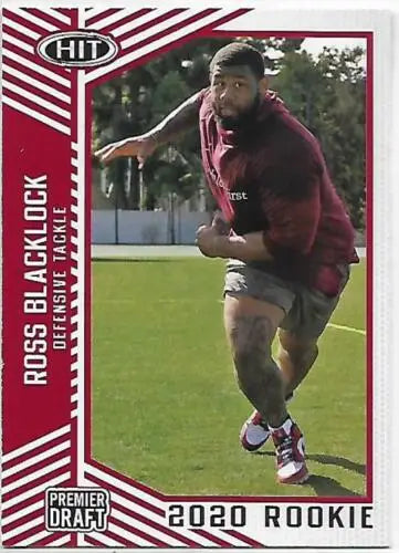 2020 SAGE HIT Premier Draft Red #68 Ross Blacklock rookie card with original gloss finish