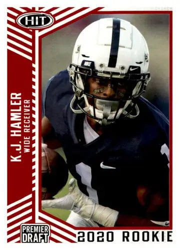 2020 SAGE HIT Premier Draft Red K.J. Hamler rookie football card original gloss simply sandoval sports cards