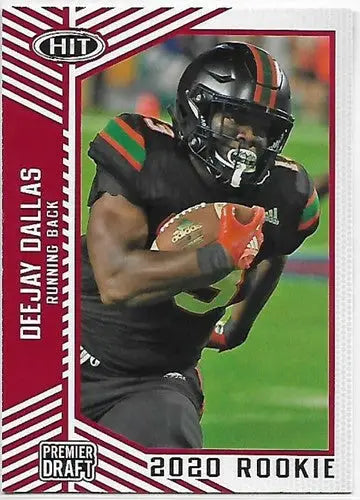 2020 SAGE HIT Premier Draft Red #87 Deejay Dallas NM-MT - Football Card Single