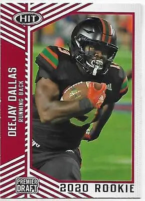 2020 SAGE HIT Premier Draft Red #87 Deejay Dallas football trading card original gloss