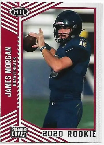James Morgan football card from 2020 SAGE HIT Premier Draft with original gloss