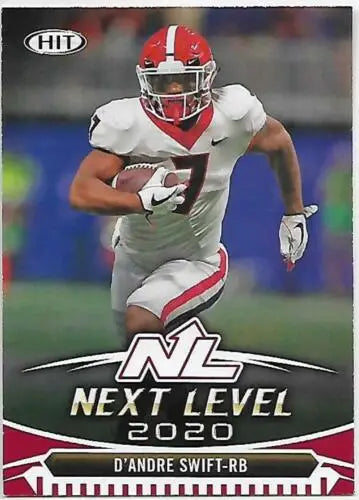2020 SAGE HIT Premier Draft Red #98 D’Andre Swift football card with original gloss