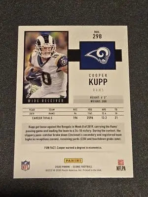 2020 Score #298 Cooper Kupp Purple - Football Card Single