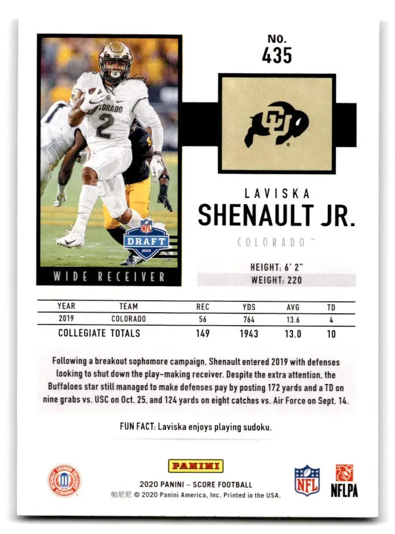 2020 Score #435 Laviska Shenault Jr. - Football Card Single