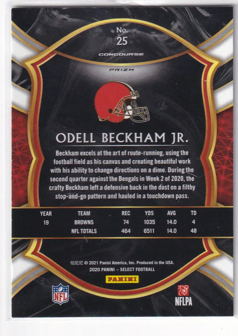 2020 SELECT #25 ODELL BECKHAM JR SILVER- CLEVELAND BROWNS