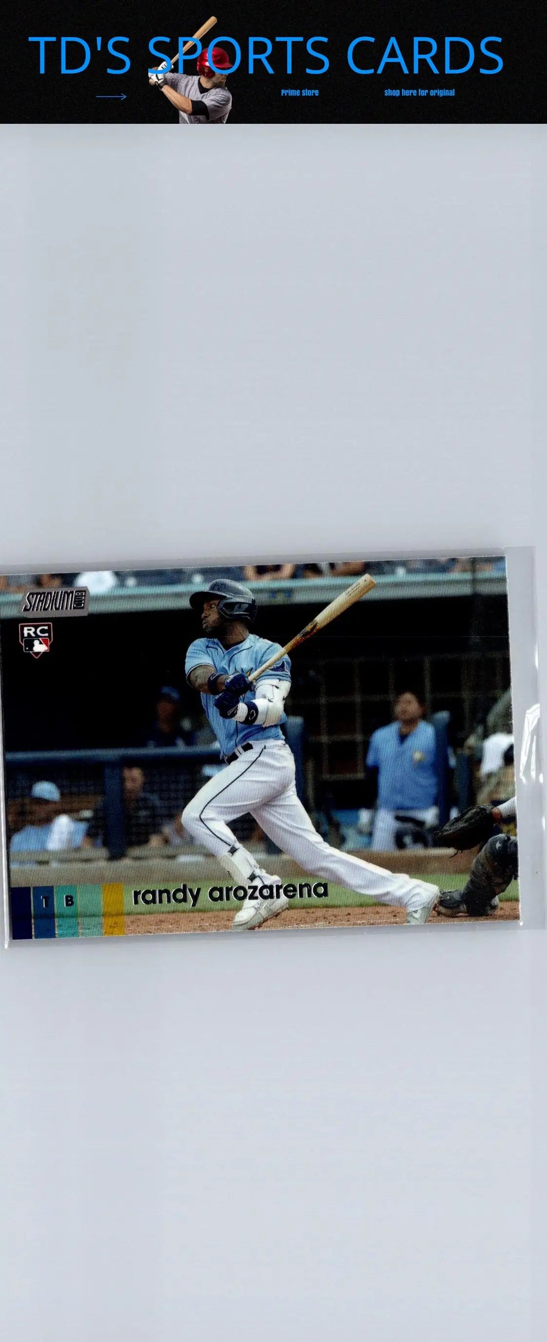 Randy Arozarena 2020 Stadium Club #299 trading card showcasing his MLB career
