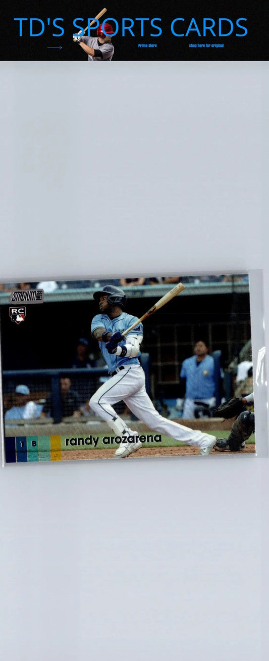 Randy Arozarena 2020 Stadium Club #299 trading card showcasing his MLB career