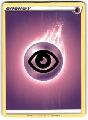 Psychic energy Pokémon card 2020 Sword & Shield with text-align center and line-height normal