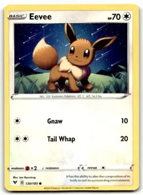 Vivid Voltage Eevee Pokémon card 2020 Sword & Shield Vivid Voltage basic common