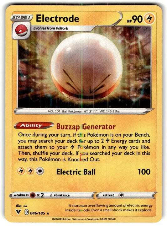 2020 Sword & Shield - Vivid Voltage Electrode Stage 1/Rare Holo #46 - Pokémon Card Single