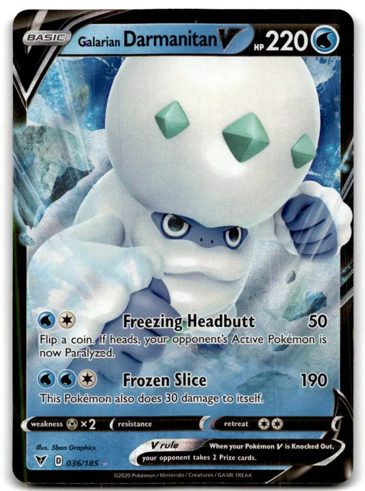 2020 Sword & Shield - Vivid Voltage Galarian Darmanitan V Basic/Rare Holo V #36 - Pokémon Card Single