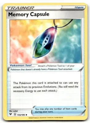 Pokémon Vivid Voltage Memory Capsule card from 2020 Sword & Shield Vivid Voltage set
