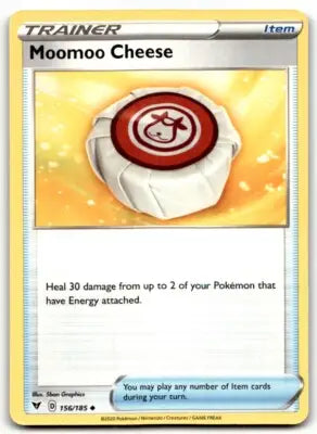 Vivid Voltage Moomoo Cheese Pokémon card from 2020 Sword & Shield Vivid Voltage series