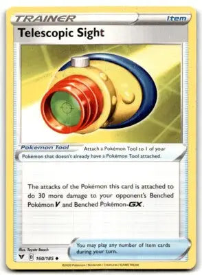 Pokémon card from Vivid Voltage set featuring Telescopic Sight in text-align center style