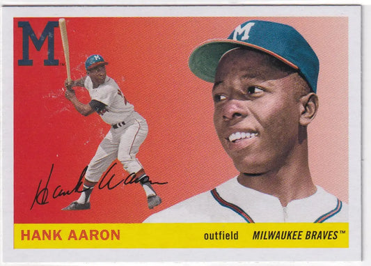 2020 TOPPS #100 HANK AARON- ATLANTA BRAVES - Baseball Card Single