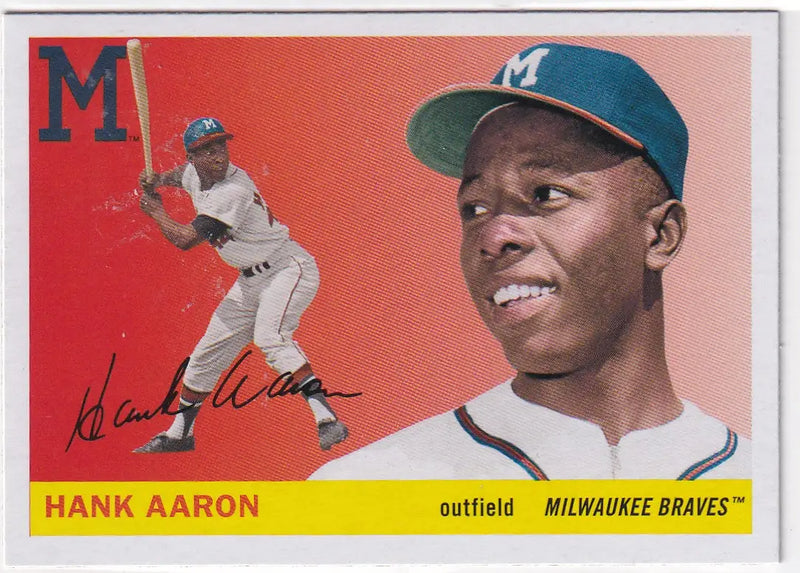 2020 TOPPS #100 HANK AARON- ATLANTA BRAVES - Baseball Card Single