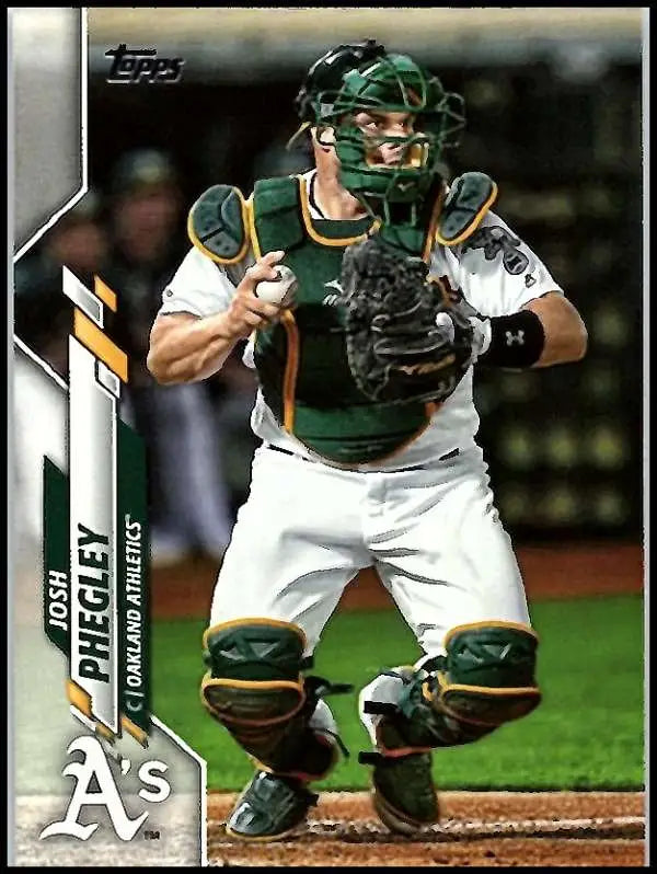 2020 Topps #102 Josh Phegley NM-MT Oakland Athletics Baseball Card - Baseball Card Single