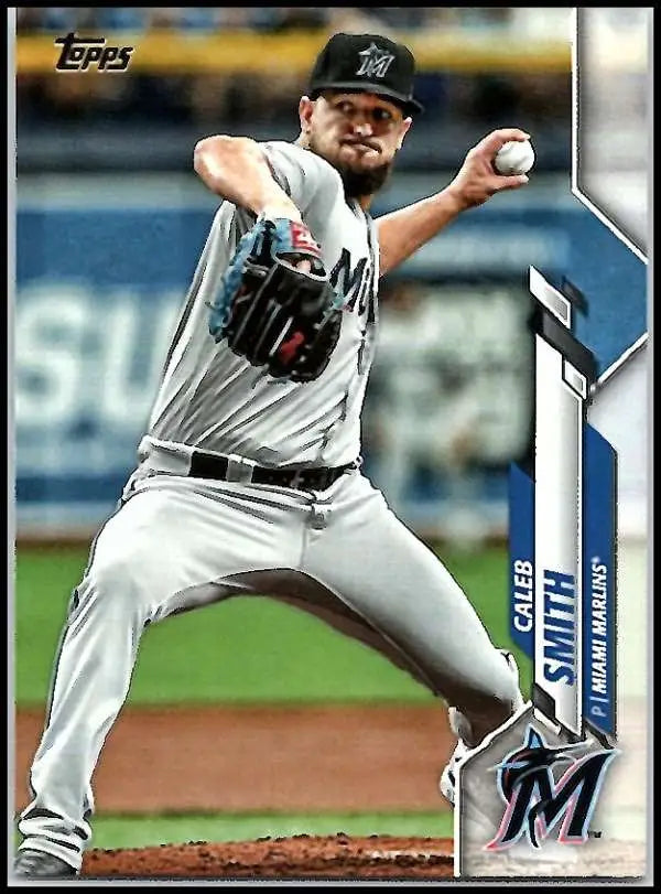 2020 Topps #122 Caleb Smith NM-MT Miami Marlins Baseball Card - Baseball Card Single
