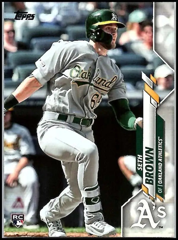 2020 Topps #123 Seth Brown NM-MT RC Rookie Oakland Athletics Baseball Card - Baseball Card Single