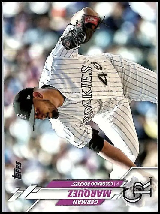 2020 Topps #126 German Marquez NM-MT Colorado Rockies Baseball Card - Baseball Card Single
