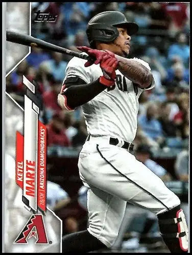 Original gloss baseball trading card of Ketel Marte NM-MT from 2020 Topps #131