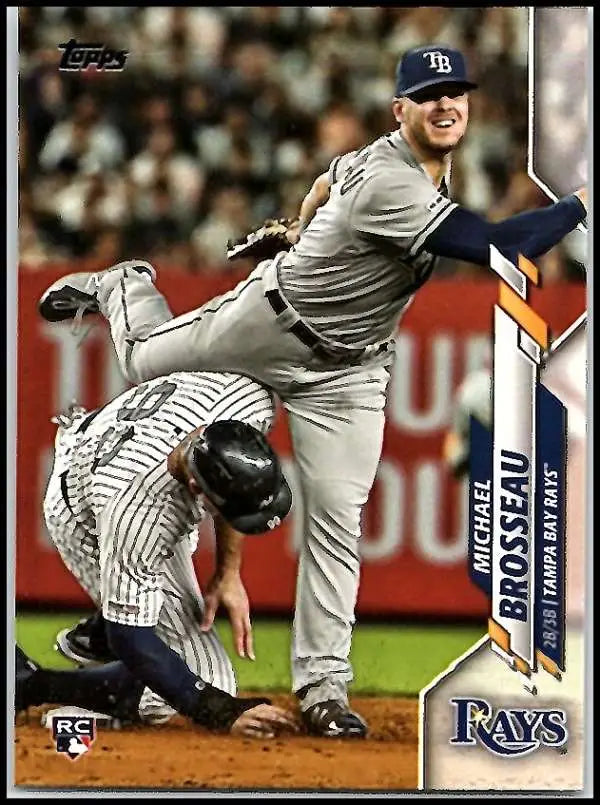 2020 Topps #133 Michael Brosseau NM-MT RC Rookie Tampa Bay Rays Baseball Card - Baseball Card Single
