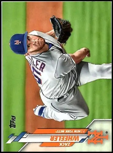 Original gloss baseball card of Zack Wheeler NM-MT from 2020 Topps #152 Mets