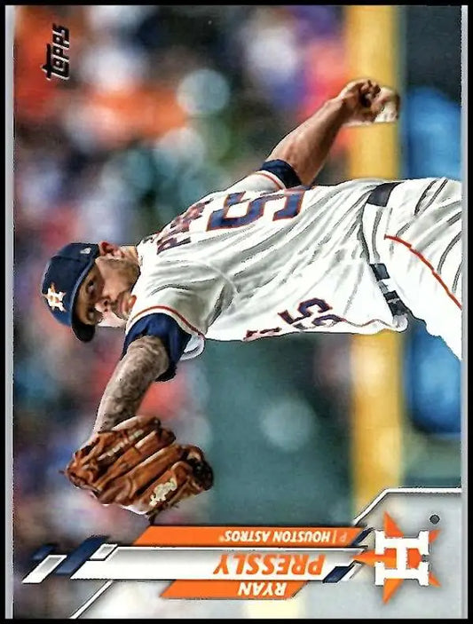 2020 Topps #163 Ryan Pressly NM-MT Houston Astros Baseball Card - Baseball Card Single