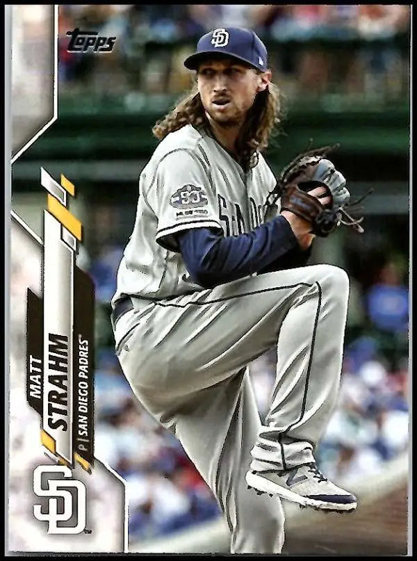 2020 Topps #164 Matt Strahm NM-MT San Diego Padres Baseball Card - Baseball Card Single