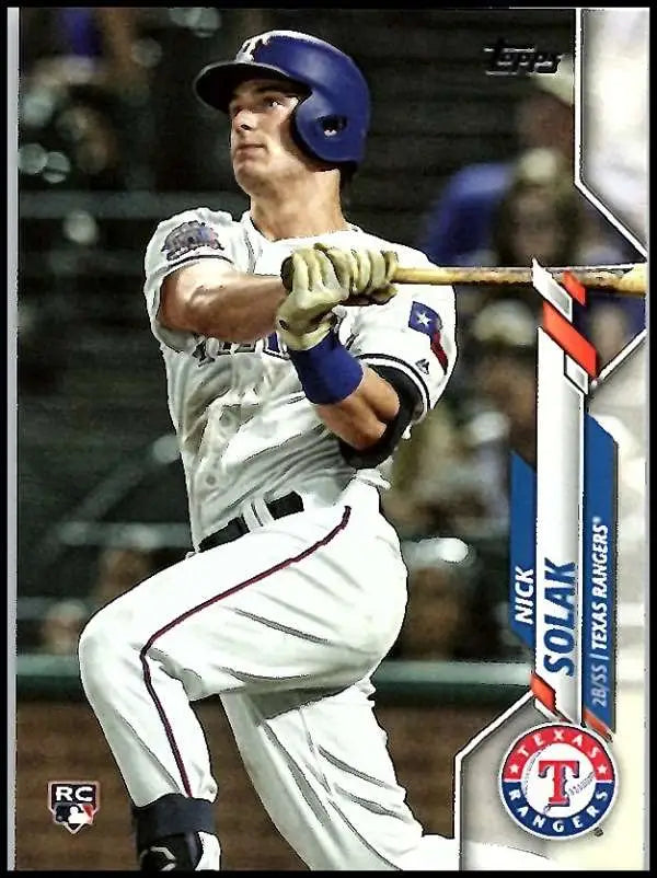 2020 Topps #166 Nick Solak NM-MT RC Rookie Texas Rangers Baseball Card - Baseball Card Single