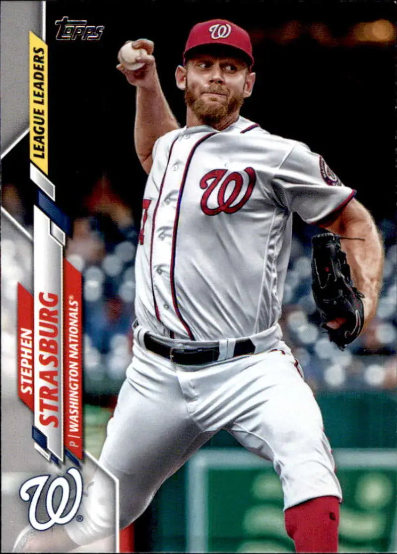 2020 Topps #181 Stephen Strasburg NM-MT Washington Nationals Baseball Card - Baseball Card Single