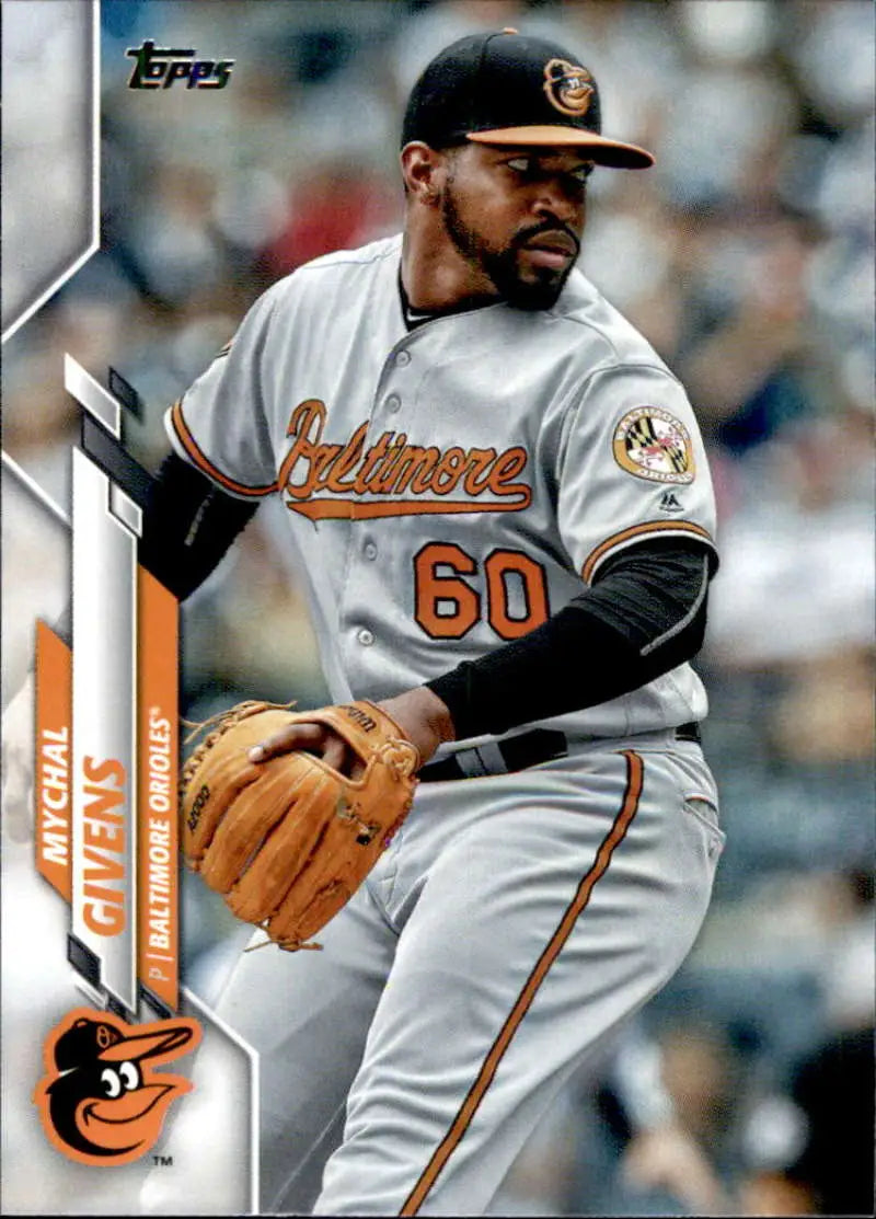 2020 Topps #184 Mychal Givens NM-MT Baltimore Orioles Baseball Card - Baseball Card Single