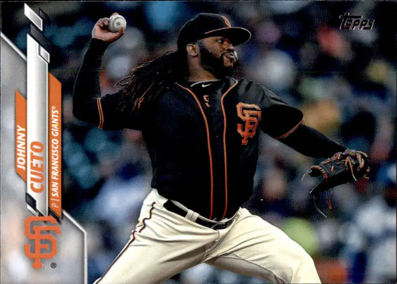 2020 Topps #185 Johnny Cueto NM-MT San Francisco Giants Baseball Card - Baseball Card Single