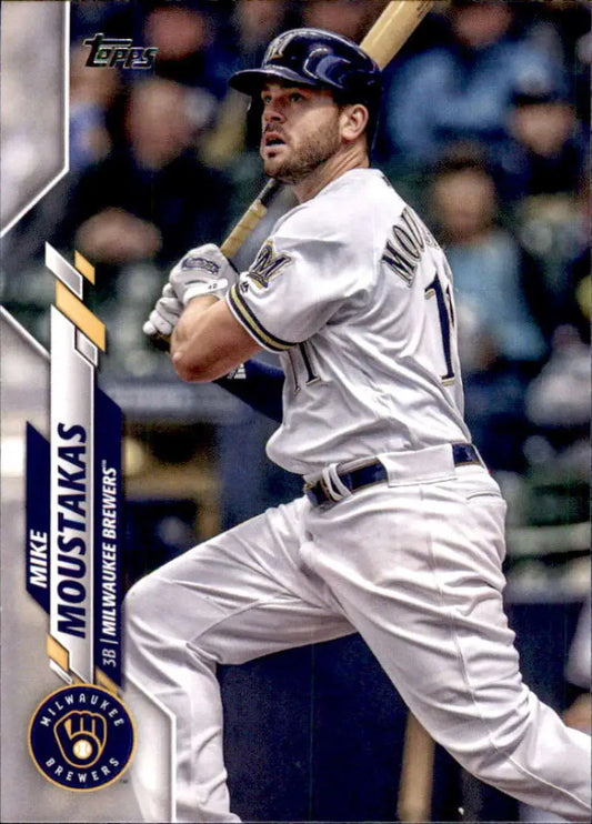 2020 Topps #189 Mike Moustakas NM-MT Milwaukee Brewers Baseball Card - Baseball Card Single