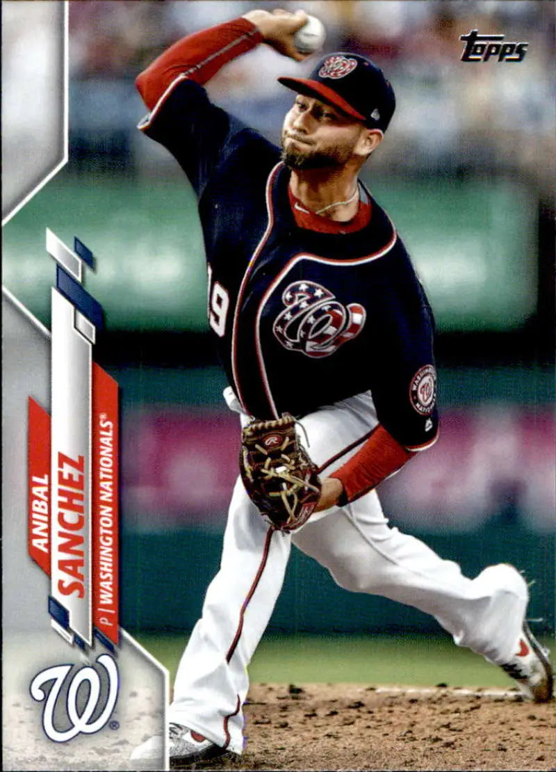 2020 Topps #193 Anibal Sanchez NM-MT Washington Nationals Baseball Card - Baseball Card Single