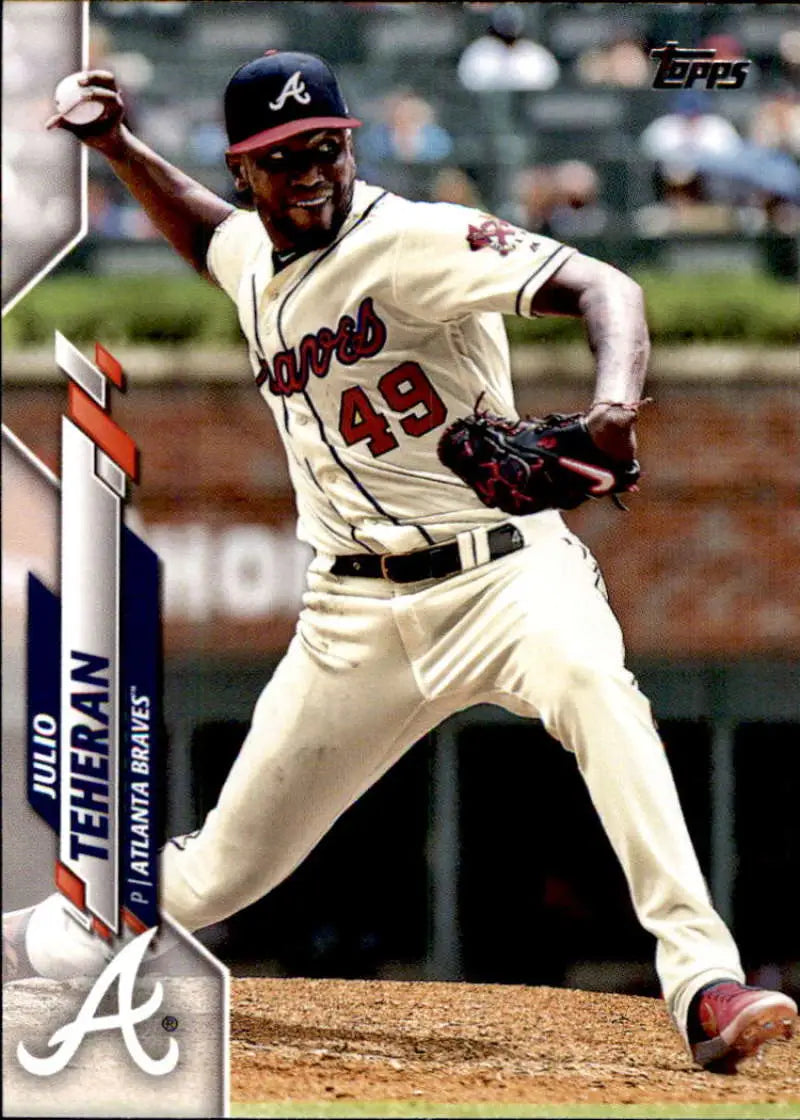 2020 Topps #195 Julio Teheran NM-MT Atlanta Braves Baseball Card - Baseball Card Single
